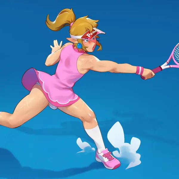 link, princess peach (mario bros, nintendo) created by combos-n-doodles
