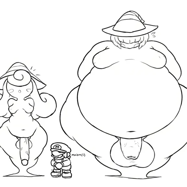 marilyn (mario), mario, vivian (mario) (mario bros, nintendo) created by dorkass