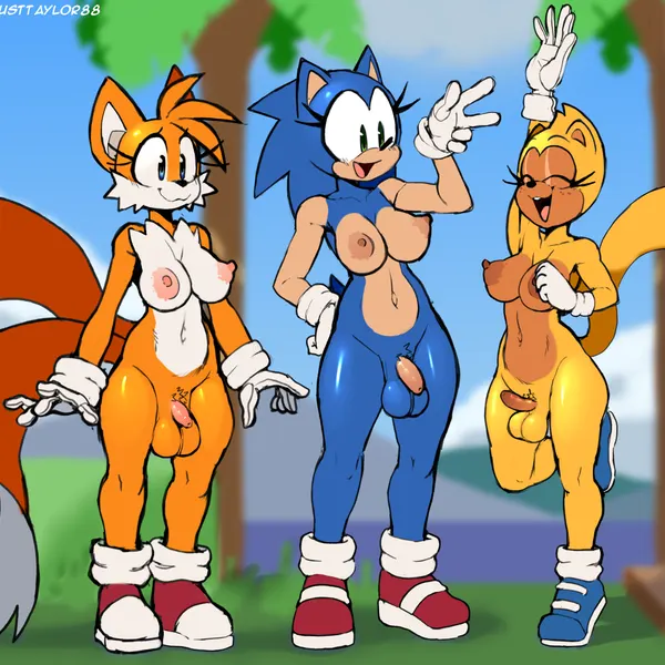 miles prower, ray the flying squirrel, sonic the hedgehog (sega, sonic the hedgehog (series)) created by justtaylor