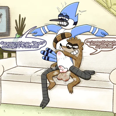 mordecai (regular show), rigby (regular show) (cartoon network, regular show) created by joalmidon