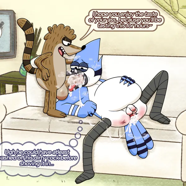 mordecai (regular show), rigby (regular show) (cartoon network, regular show) created by joalmidon
