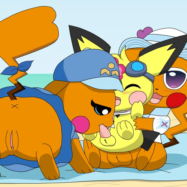 mr. windychu, ms. wavychu, sparks pichu (nintendo, pokemon) created by pichu90
