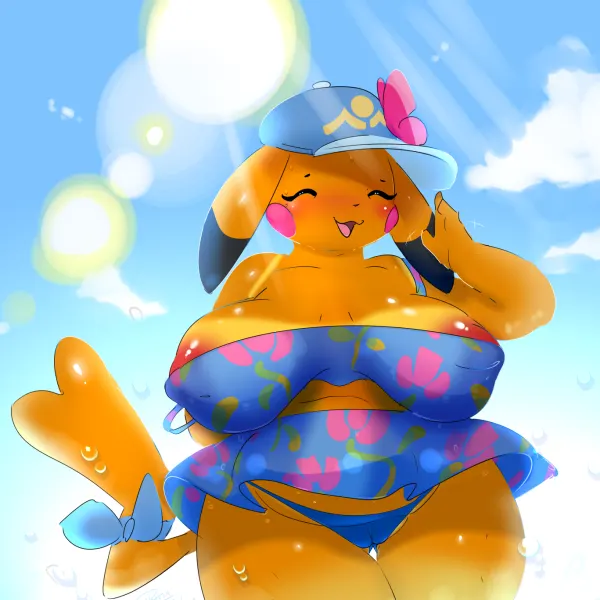 ms. wavychu (nintendo, pokemon) created by elpatrixf