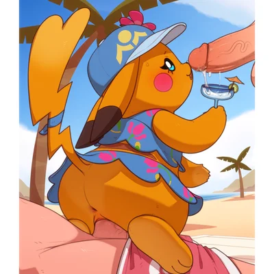 ms. wavychu (nintendo, pokemon) created by kekitopu