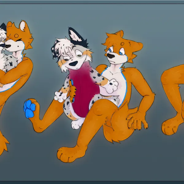 nelius (canine), platters (fox) created by katsergay