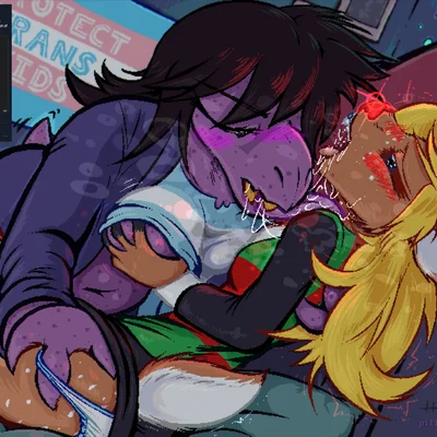 noelle holiday, susie (deltarune) (deltarune, undertale (series)) created by frist44