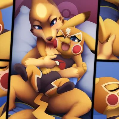 pikachu libre (nintendo, pokemon) created by darkmirage