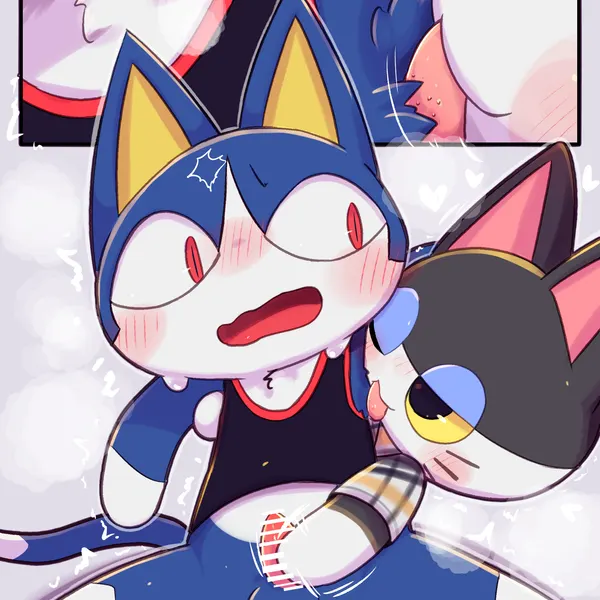 punchy (animal crossing), rover (animal crossing) (animal crossing, nintendo) created by badwingm