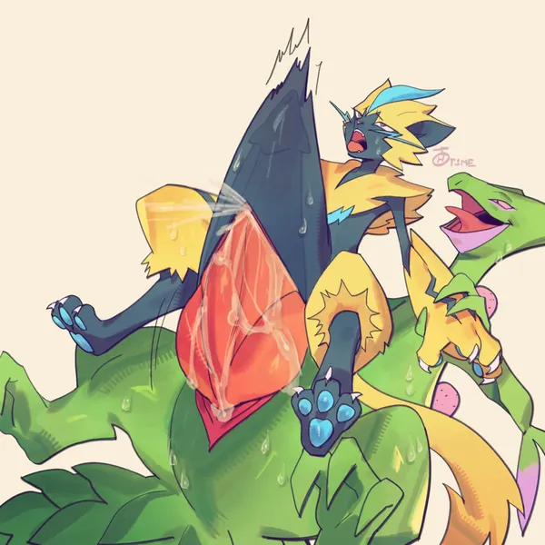 ryu the sceptile (nintendo, pokemon) created by honeydewt1me