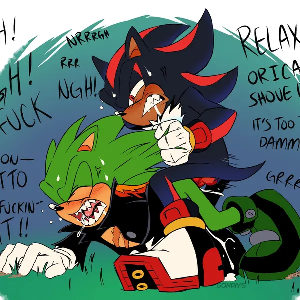 scourge the hedgehog, shadow the hedgehog (archie comics, sega) created by somedivs