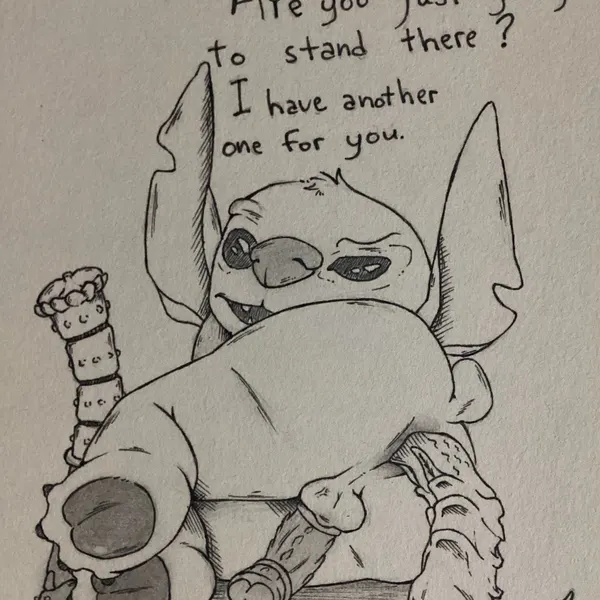 stitch (lilo and stitch) (disney, lilo and stitch) created by bug eater