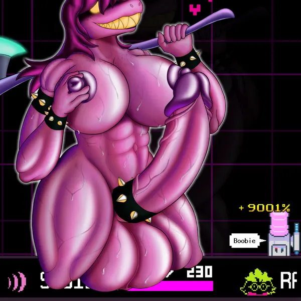 susie (deltarune) (deltarune, over 9000) created by crown (artist)
