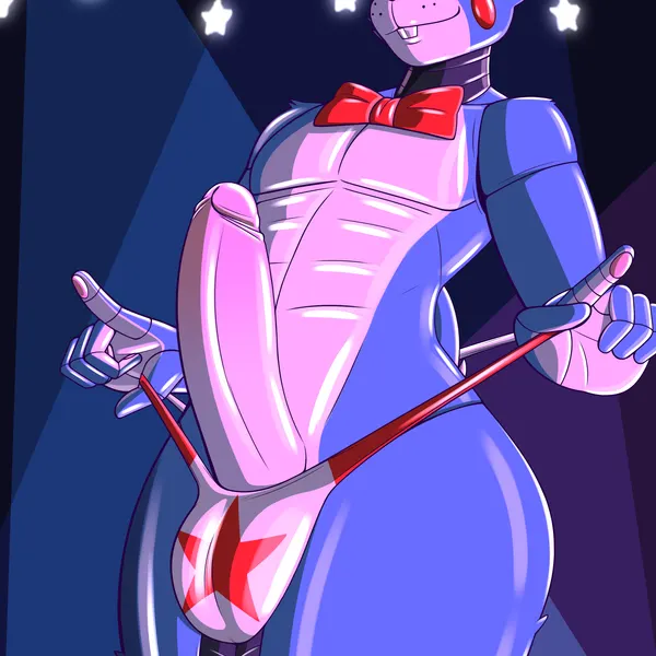 toy bonnie (fnaf) (five nights at freddy's, five nights at freddy's 2) created by nobody shapes
