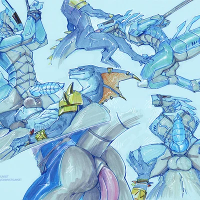 alen'ko, ryker the synth created by ket-dawnatsunset