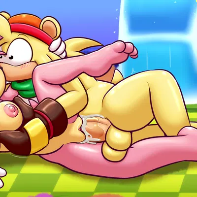 amy rose, bark the polar bear (sega, sonic the hedgehog (series)) created by felino