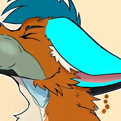 anthro, blue ears, blue hair, blue penis