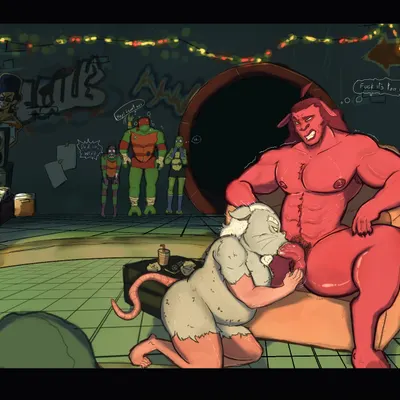 baron draxum, donatello (tmnt), leonardo (tmnt) (rise of the teenage mutant ninja turtles, teenage mutant ninja turtles) created by coki6sip