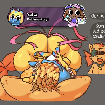 bassie (dandy's world), yatta (dandy's world) (blushcrunch studio, dandy's world) created by konaise