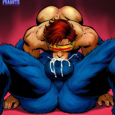 beast (marvel), cyclops (marvel) (marvel, x-men) created by phausto