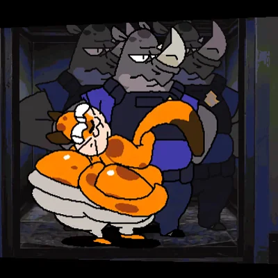 benjamin clawhauser, judy hopps, nick wilde (disney, zootopia) created by superiorfox