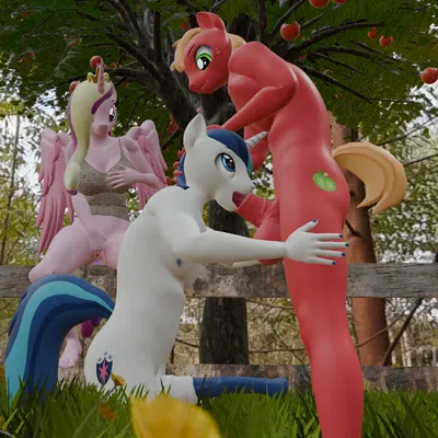 big macintosh (mlp), princess cadance (mlp), shining armor (mlp) (friendship is magic, hasbro) created by oreothehornypanda