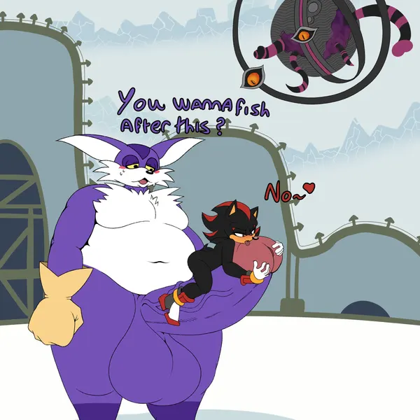 big the cat, shadow the hedgehog (sega, sonic the hedgehog (series)) created by flamez