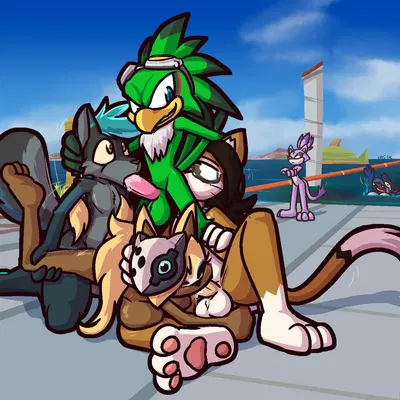 blaze the cat, jacob blackberry, jet the hawk (idw publishing, sega) created by ultilix