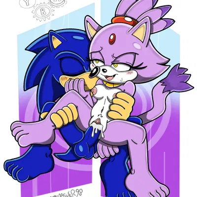 blaze the cat, sonic the hedgehog (sega, sonic the hedgehog (series)) created by spindasher98