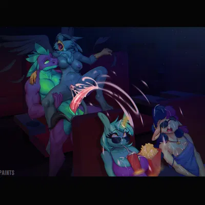 bonbon (mlp), gabby (mlp), lyra heartstrings (mlp) (friendship is magic, hasbro) created by sugarlesspaints