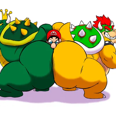 bowser, king koopa, mario (bowser day, mario bros) created by nabb-kun