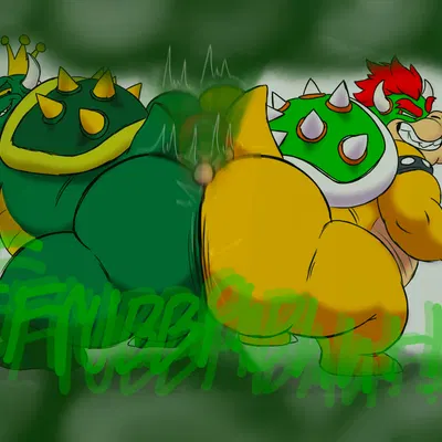 bowser, king koopa, mario (mario bros, nintendo) created by nabb-kun