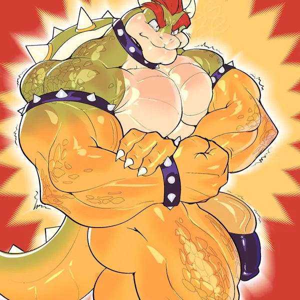 bowser (mario bros, nintendo) created by egg concept