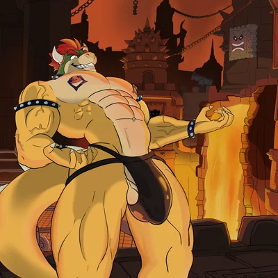 bowser (mario bros, nintendo) created by isaaac owo