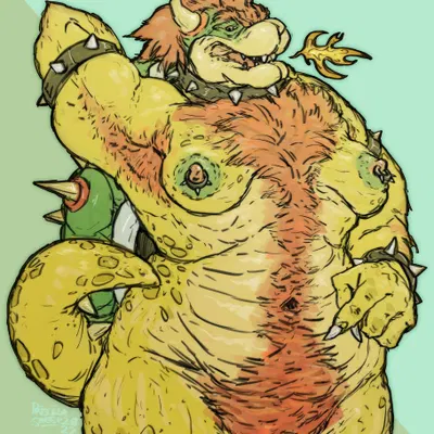 bowser (mario bros, nintendo) created by priscillasheep