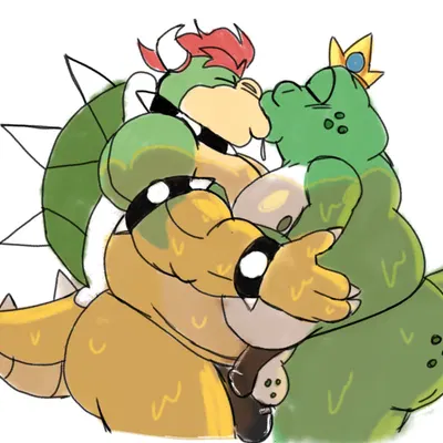 bowser, wart (mario) (mario bros, nintendo) created by apolonoise