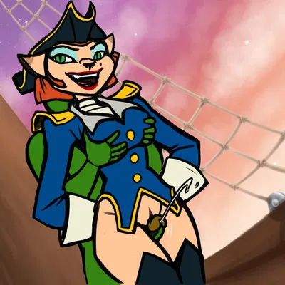 captain amelia (disney, treasure planet) created by redout, third-party edit