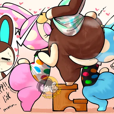 carmen (animal crossing), chrissy (animal crossing), francine (animal crossing) (animal crossing, nintendo) created by riaplusone