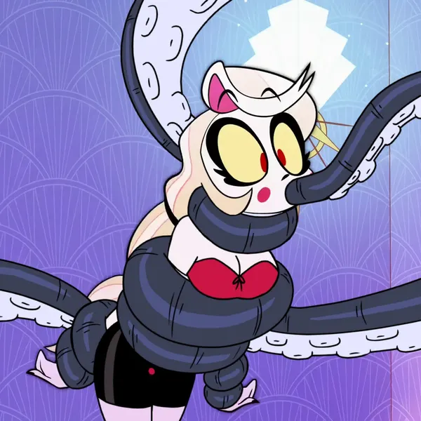 charlie morningstar, edwin (poparc nsfw) (hazbin hotel, hellaverse) created by poparc nsfw, third-party edit