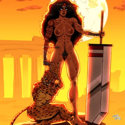 cheetah (dc), wonder woman (dc comics) created by captain smutty