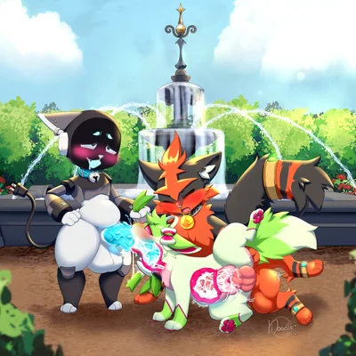 chip (ch1p set ad), isabelle raspberry (nintendo, pokemon) created by harmlessnoodle