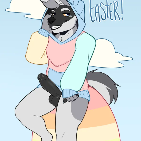 cole canine (easter) created by dicksndemons