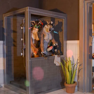 consuela (family guy), dolph (fortnite), volpez (fortnite) (epic games, fortnite) created by pumpkinmilkyway