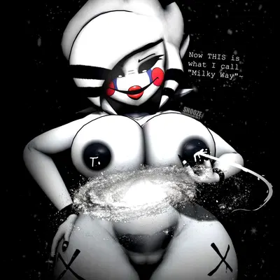 cosmic, marie (cryptiacurves), marionette (fnaf) (five nights at freddy's, five nights at freddy's 2) created by snoozehh