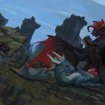crimson (ironnidheg) (european mythology, mythology) created by flardred, lin fluffydragon