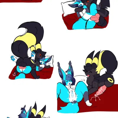 cyan stars, takeshi (umbreon) (nintendo, pokemon) created by vulpeku