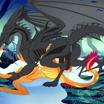 dark the xenodragon (alien (franchise), mythology) created by z0ri0n