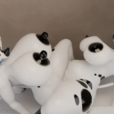 dee dee (101 dalmatians), dizzy (101 dalmatians) (101 dalmatian street, 101 dalmatians) created by fharen