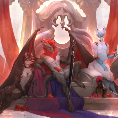 dietrich von verlangen (theredmargrave), mavi, saerro created by matthias malik