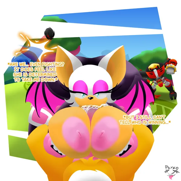 e-123 omega, miles prower, rouge the bat (sega, sonic the hedgehog (series)) created by psykopuffikfrik