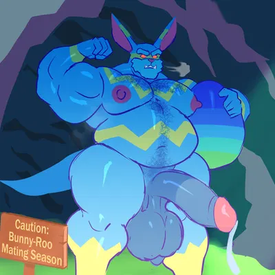 easter bunny (breeding season, easter) created by tiburalgo